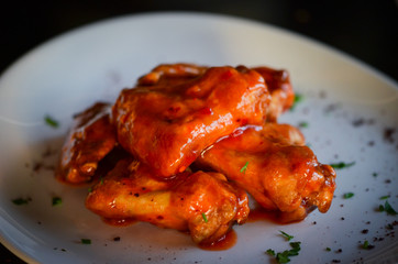 delicious barbecue chicken wings dish