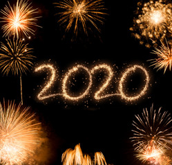 New Year fireworks background