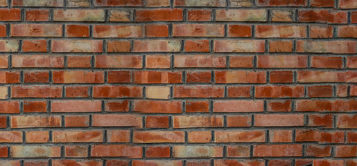 Old red brick European wall for presentation or artwork background