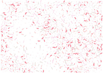 Festive color ribbon confetti background. Abstract frame confetti texture for holiday, postcard, poster, website, carnivals, birthday and children's parties. Cover confetti mock-up. Wedding card