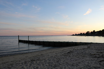 Obraz premium Beautiful New England coastal beach summer sunset