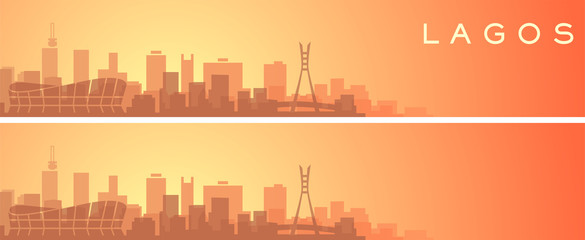 Obraz premium Lagos Beautiful Skyline Scenery Banner
