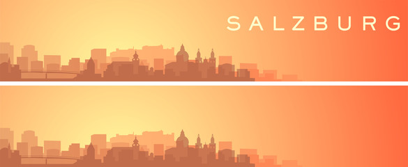 Obraz premium Salzburg Piękny Skyline Scenery Banner
