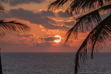 Sunset over Indian ocean
