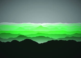 Color Mountains Landscape Generative Art background illustration