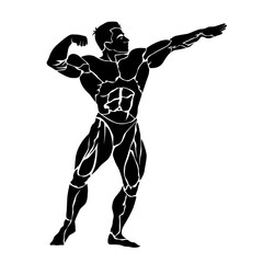 Bodybuilding, vector icon