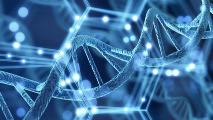 DNA structure illustration on background