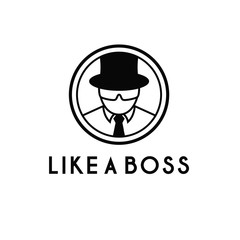 like a boss logo template