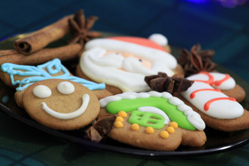 Decorated Christmas cookies