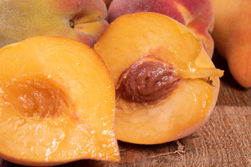 fresh and delicious peaches