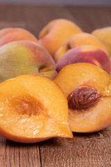 fresh and delicious peaches