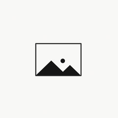 mountain icon on white background