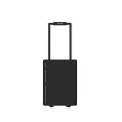 black suitcase isolated on white background