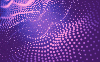 Abstract background. Molecules technology with polygonal shapes, connecting dots and lines....