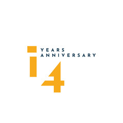 14 Years Anniversary Template Design