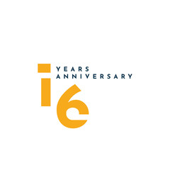 16 Years Anniversary Template Design