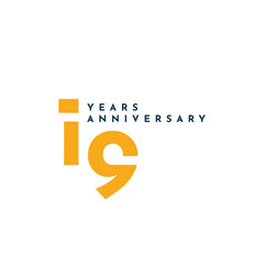 19 Years Anniversary Template Design