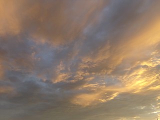 Clouds Building at Sunset