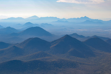 The Misty mountains of the Arizona Desert near Phoenix
