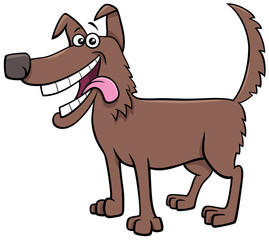 cartoon happy dog animal character