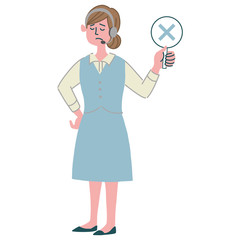 オペレーター　女性　マルバツ