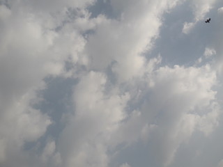 blue sky with white clouds