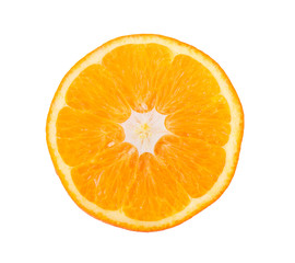 orange slice isolated on white background