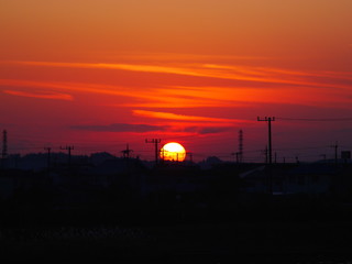 Fototapeta premium sunset in the city