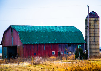old red barn