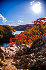 Autumn landscape in Plitvice Jezera, Croatia