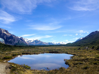 Naklejka na ściany i meble lake glacier Fitz Roy Mountain Patagonia Argentina South America 