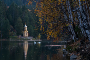 Church of the Holy King Solomon on the Emerald Lake near Lake Baikal