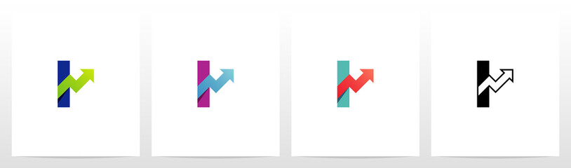 Arrow Chart On Letter Logo Design I