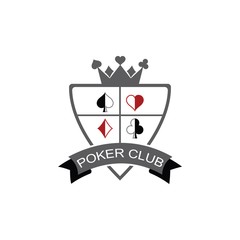 Poker Club Logo Design for Casino Business, Gamble, Card Game, Speculate, etc