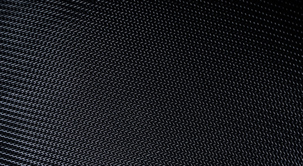 Texture of diagonal and rectangular metal lattice fine weave lattice on black background - 310080910