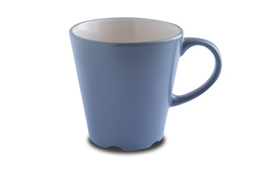 Tall glass in the white background isolated with shadow,clipping path