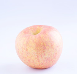 An apple in the white background