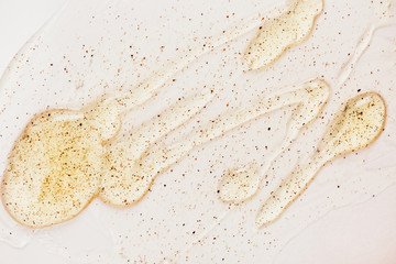 Scrub smear on white background. Beauty concept.