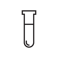 Test tube with drop icon in trendy flat style design. Vector graphic illustration. Suitable for website design, logo, app, and ui. EPS 10.