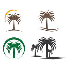 Obraz premium Set Dates tree Wave Logo Template vector symbol