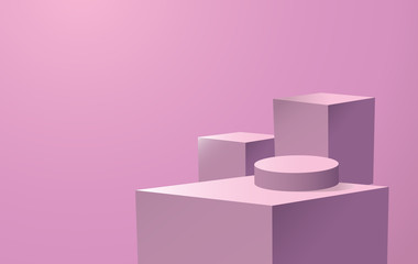 geometric shape podium for product 