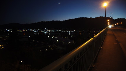 St. John's Bridge at night in Portland, Oregon