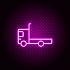 cargo, delivery, freight neon icon. Pink neon vector icon
