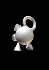 宙に浮かぶ複数の図形