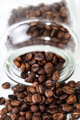  Coffee beans in a glass jar
