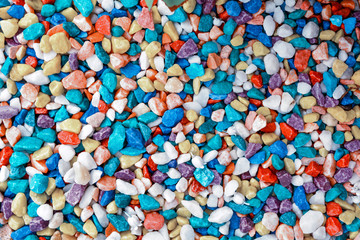Colorful marble fine gravel, simple stone background, pebbles stone texture