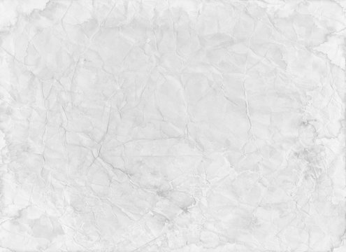 old white paper background with wrinkled creased distressed texture in old worn paper template that is blank