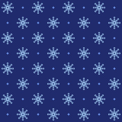 Snowflake pattern. Seamless vector winter background