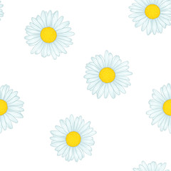 Beautiful seamless pattern with flowers daisy. design for greeting cards and invitations of wedding, birthday, Valentine s Day, mother s day and other seasonal holiday