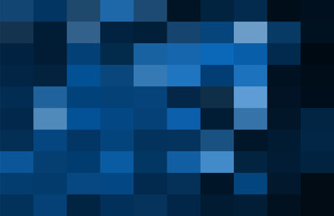 Dark Blue Grid Mosaic Background, Creative Design Templates. abstract colorful gradient rectangles check . Background of squares Different pixel pattern shades.